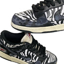 Nike Dunk Low Quartersnacks Black and White Zebra Print (UK 8.5)