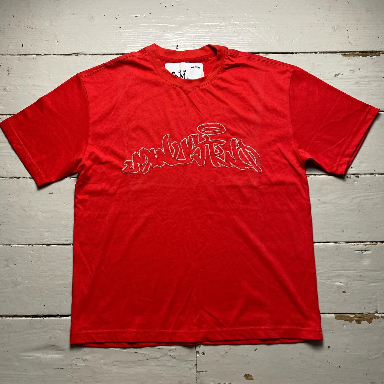 Minus Two Red Stitch Embroidery T Shirt