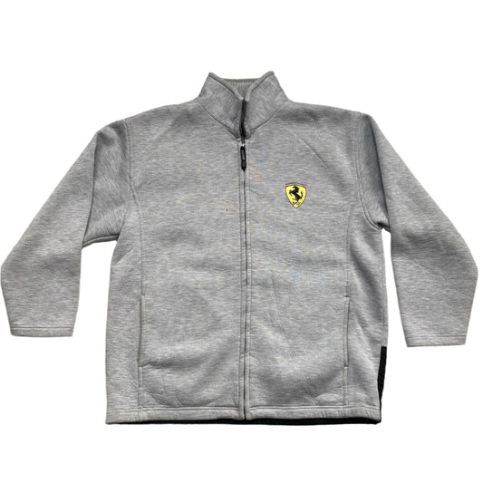 Ferrari Grey and Black Embroidered Zip Jumper Jacket (XL)