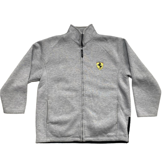 Ferrari Grey and Black Embroidered Zip Jumper Jacket (XL)