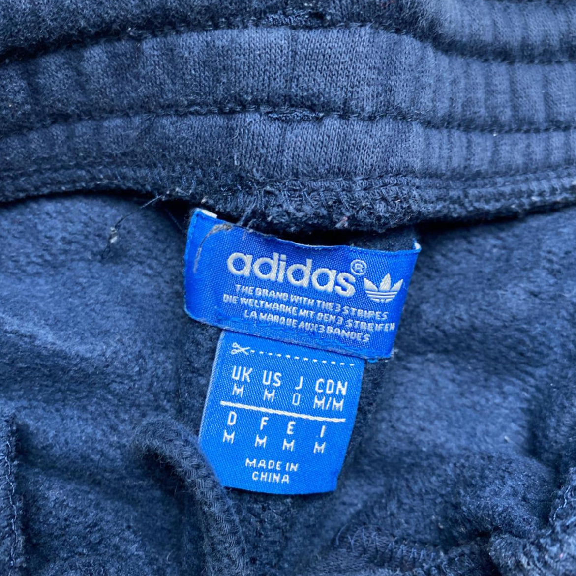 Adidas Originals Blue and Grey Baggy Joggers (M)