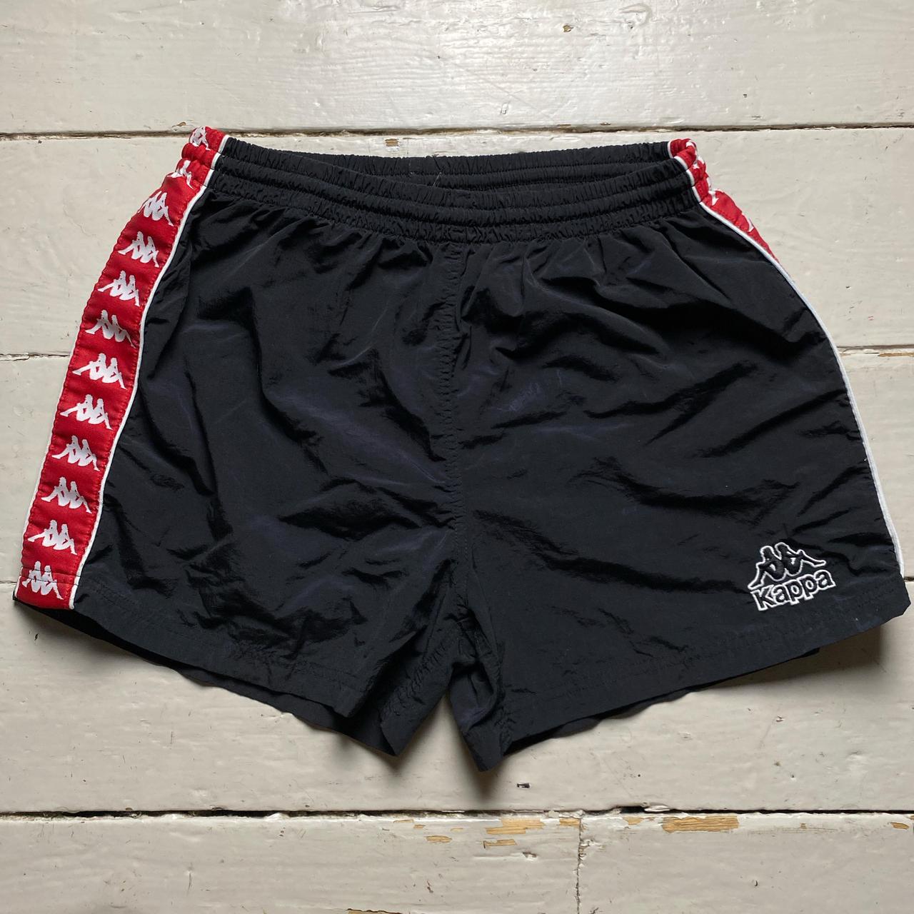 Kappa Black Red and White Shorts