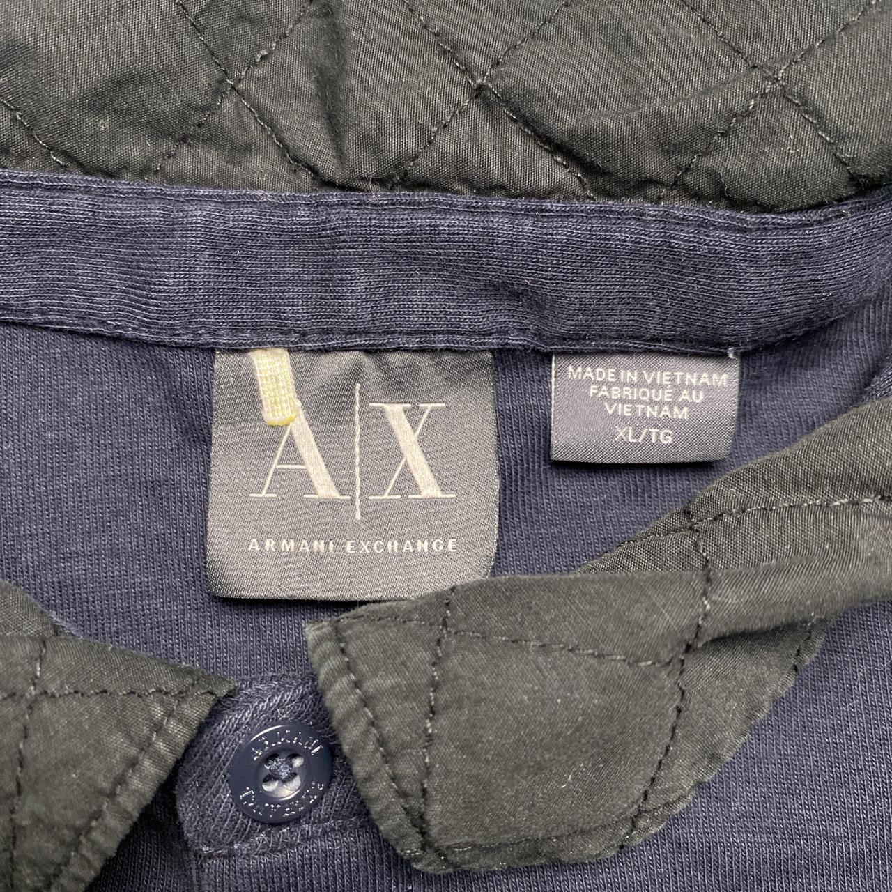 Armani Exchange Navy and Black Polo Shirt (XL)