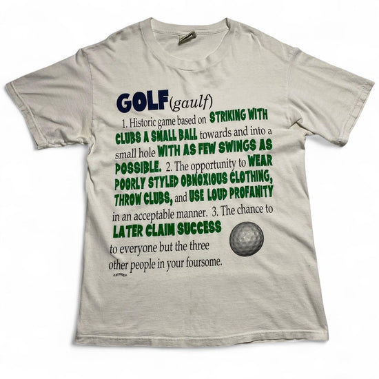 Golf Definition Vintage 90’s White Nutmeg T Shirt (L)