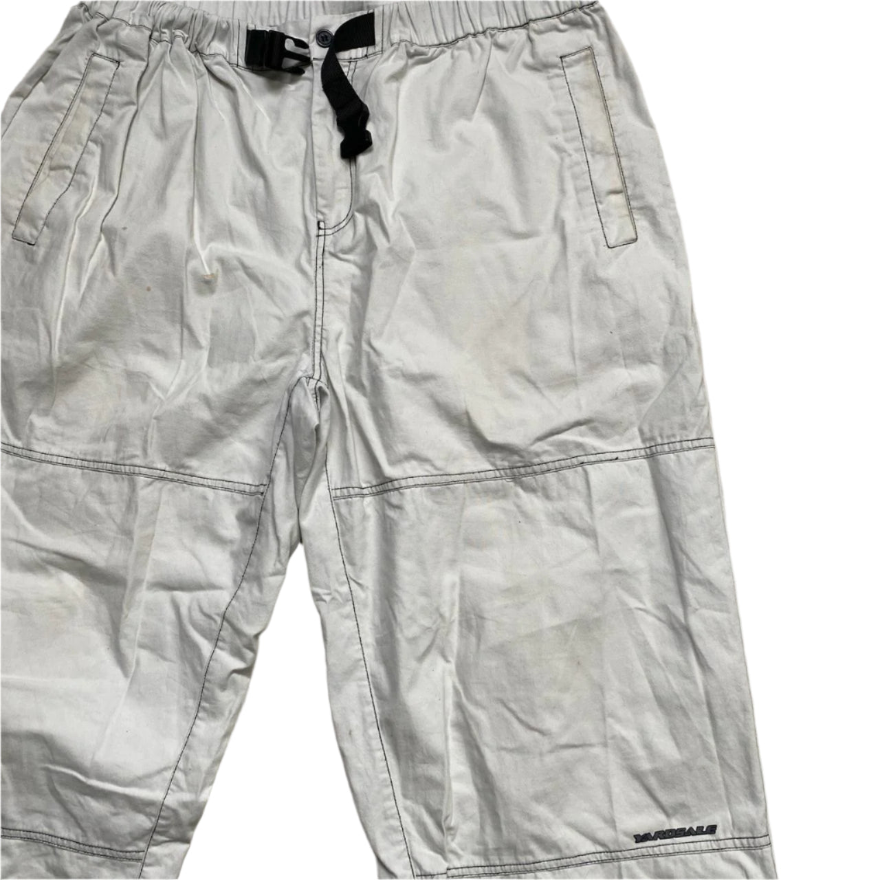 Yardsale Skateboards White and Black Cargo Skateboard Trousers (XL)