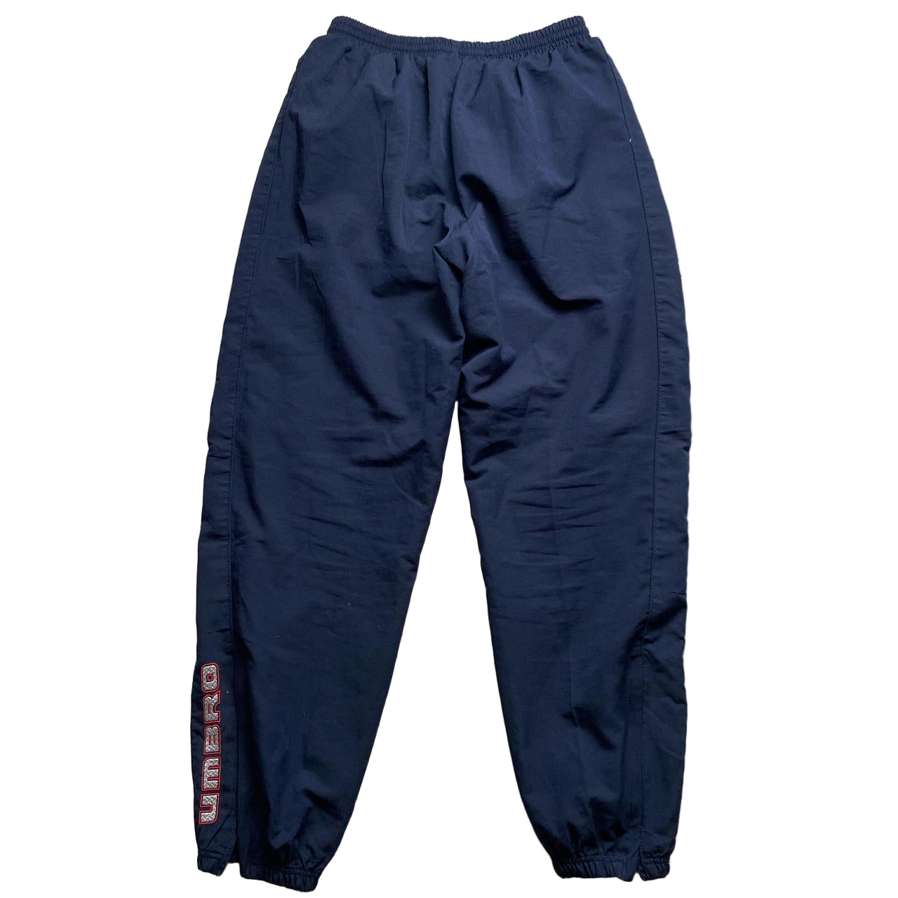 Umbro Navy and Red Shell Trackpant Bottoms (L)