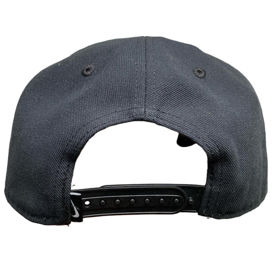 Nike Swoosh Spellout Black and White Snapback Cap