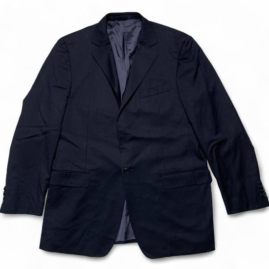 Zegna City Navy Pin Stripe Suit Blazer Jacket (L)