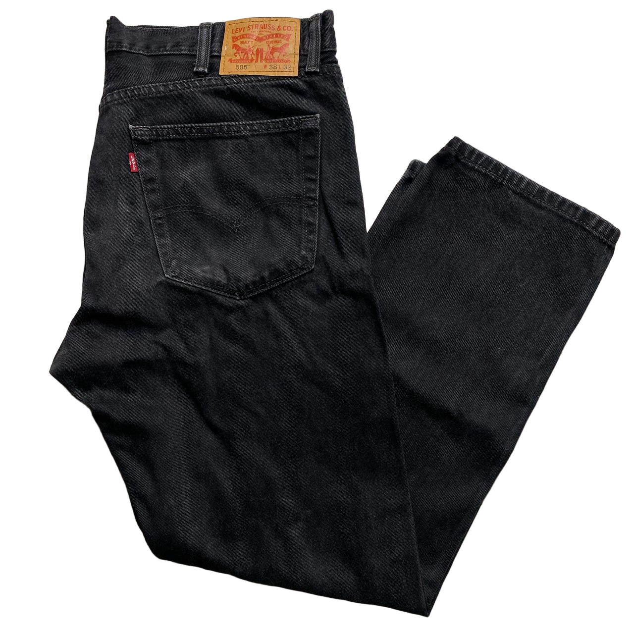 Levis 505 Black Baggy Jeans (38W)