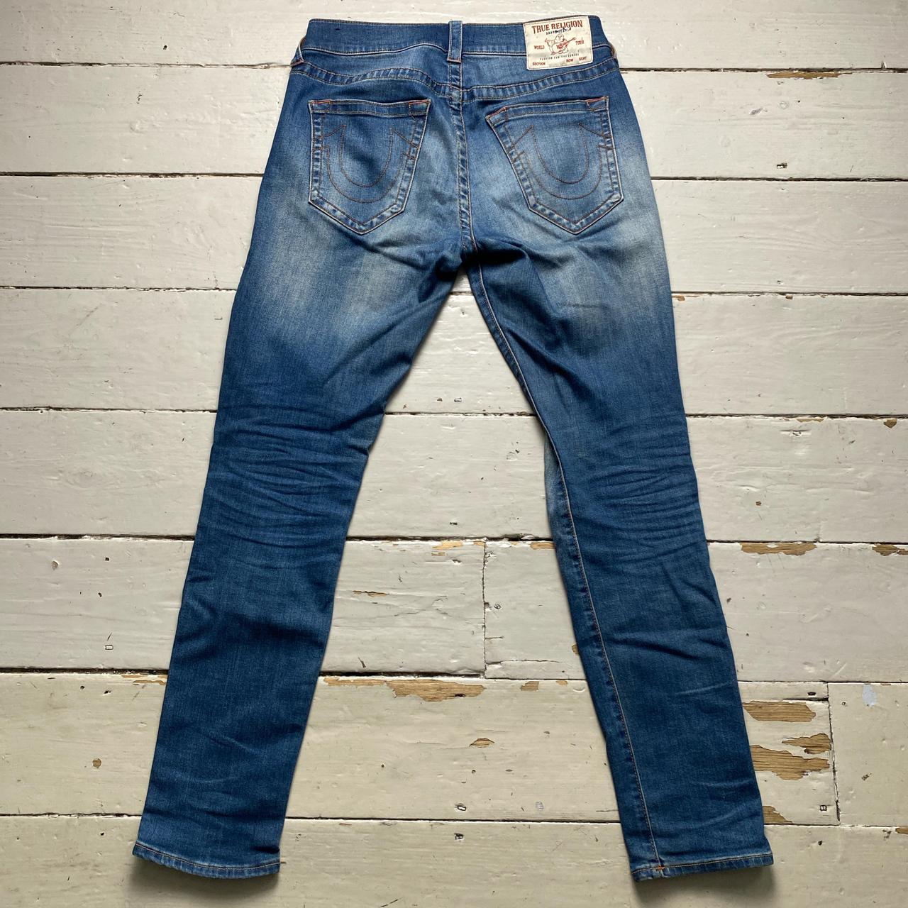 True Religion Rocco Relaxed Skinny Blue Jeans