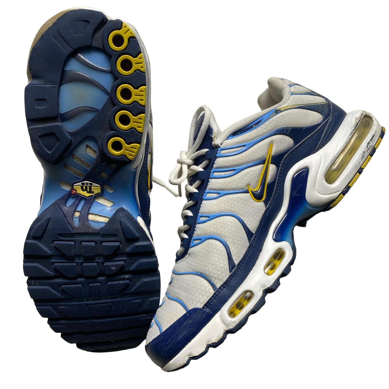 Nike Air Max Plus TN White Navy Gold (UK9)