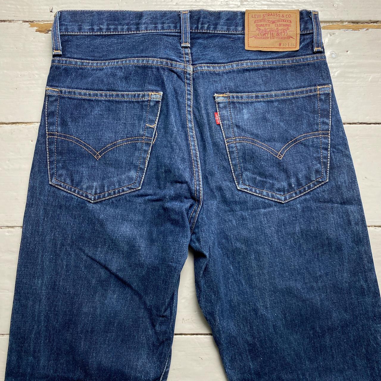 Levis 401 Navy Vintage Baggy Jeans