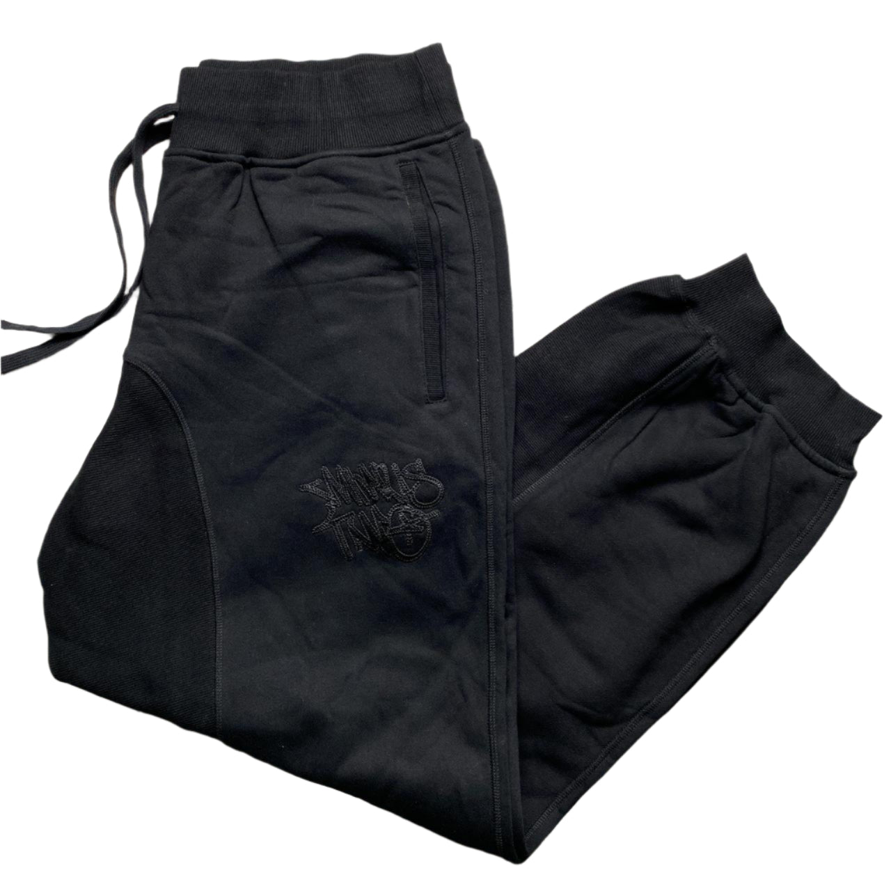 Minus Two Black on Black Baggy Joggers (XL)