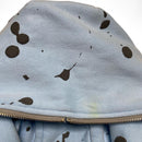 Named Collective Baby Blue Grey Paint Splatter Full Zip Hoodie