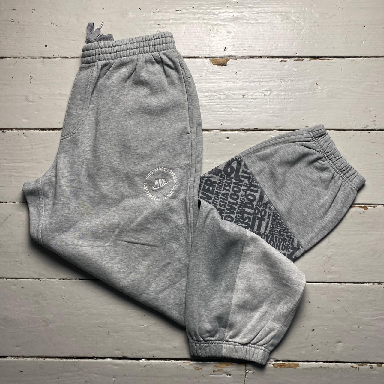 Nike Vintage y2k Grey and White Baggy Joggers