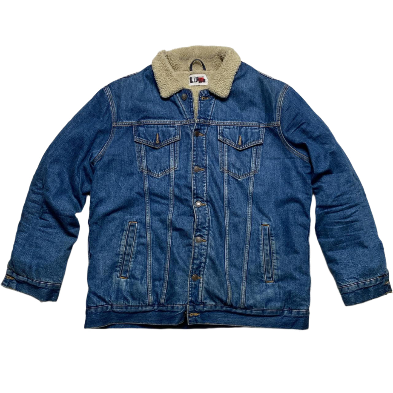 Tommy Hilfiger Lewis Hamilton Navy Denim Sherpa Lined Jacket (2XL)