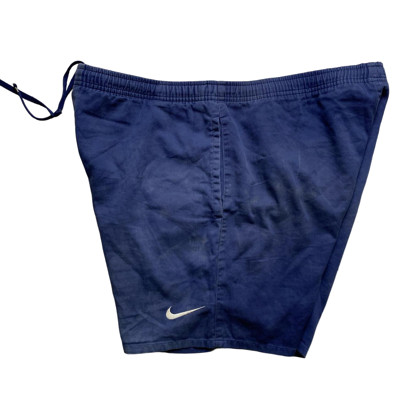 Nike Vintage 90’s Navy and White Swoosh Shorts (M)
