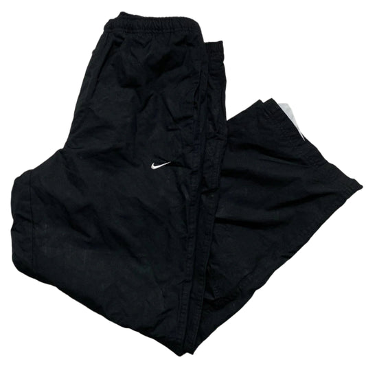 Nike Black and White Swoosh Baggy Trackpant Shell Bottoms (M)