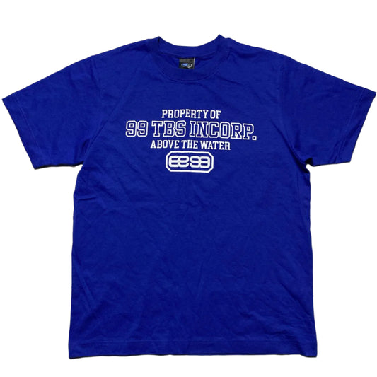 99 By JMS Above The Water Blue and White T Shirt (M)