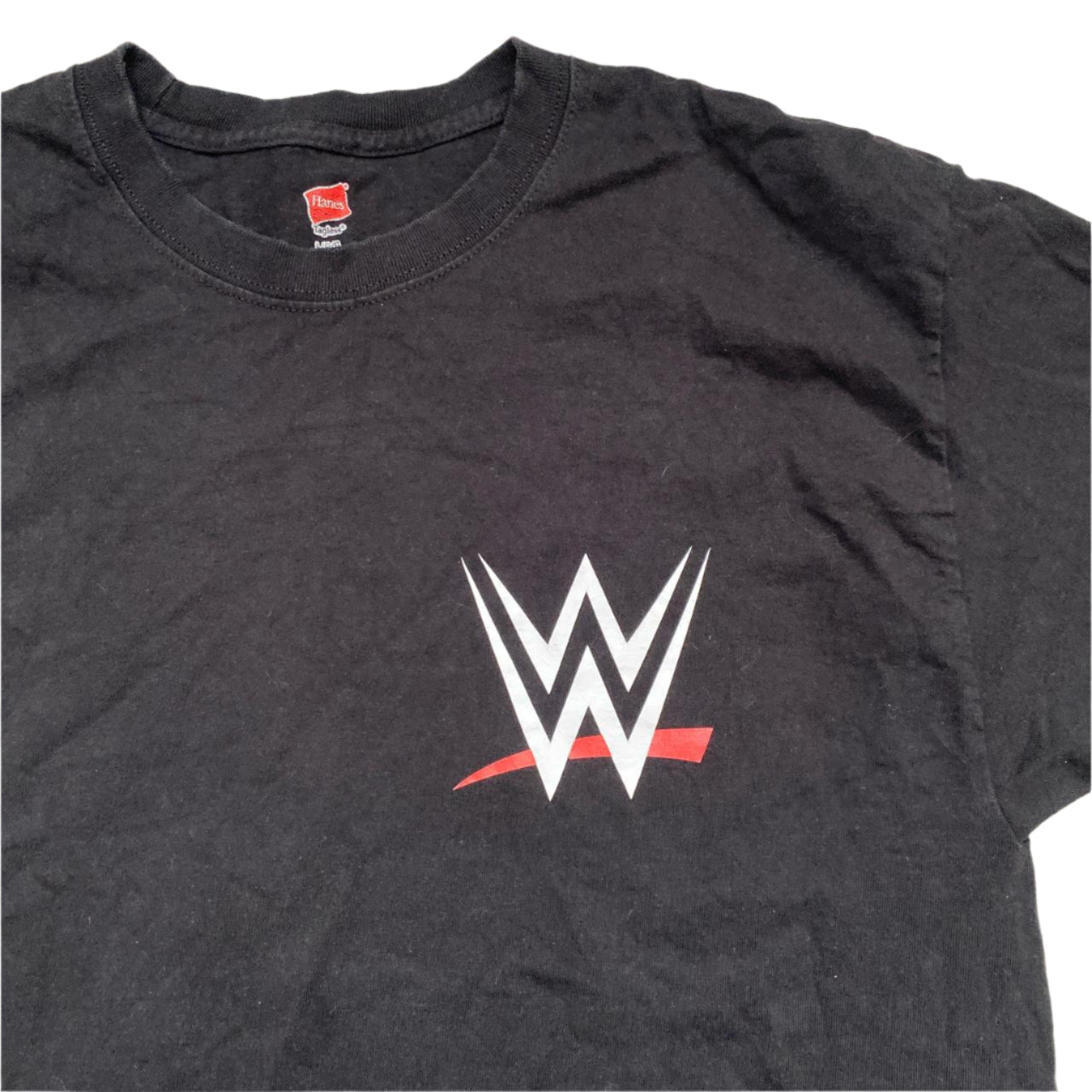 WWE Crew Wrestling T Shirt Black and White (L)