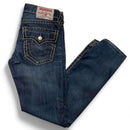 True Religion Skinny Navy and Gold Stitch Jeans (31W)