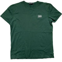 Dolce and Gabbana Plaque Reverse Weave Green T Shirt (M)