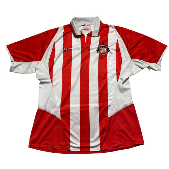 Nike Sunderland 2002/3 Football Jersey Red and White (L)