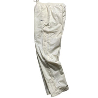 Nike Cream White and Navy Swoosh Baggy Trackpant Shell Bottoms (M)