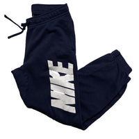 Nike Club Big Spellout Joggers Navy and White (S)