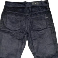 Criminal Damage Black Corduroy Bootcut Jean Trousers (34W)