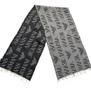 Armani Jeans Vintage Wool Scarf Two Tone Grey