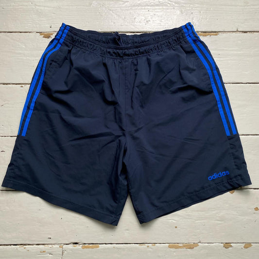 Adidas Navy and Blue Shell Trackpant Shorts