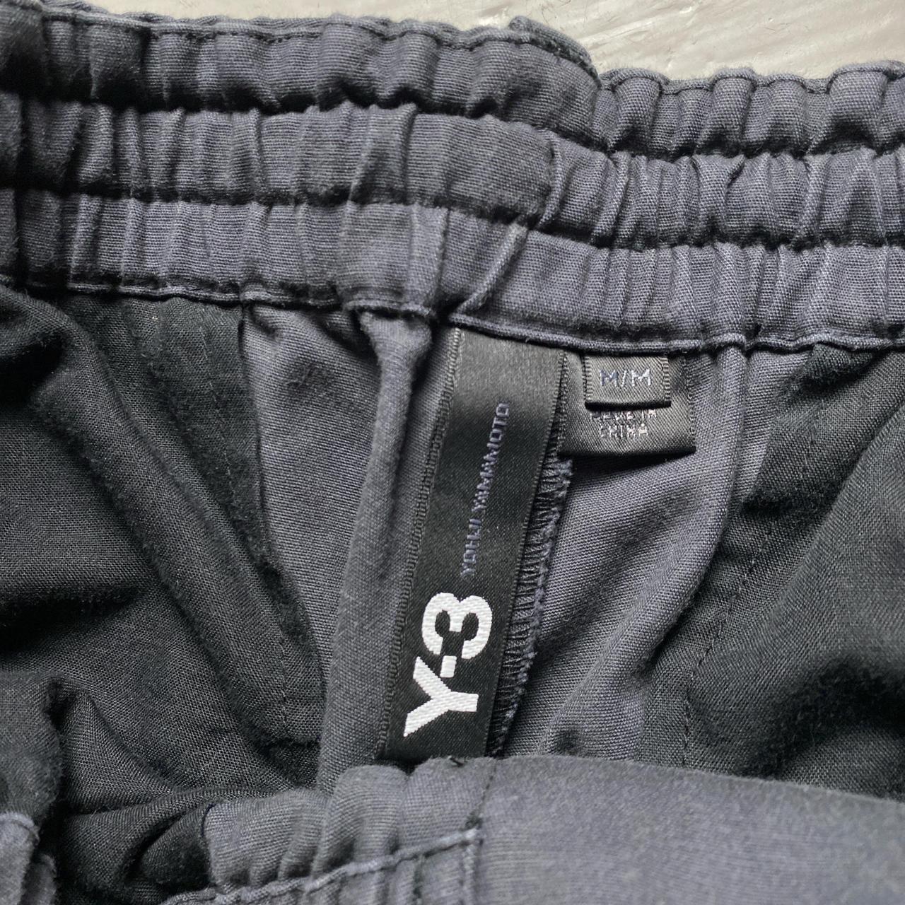 Y-3 Yohji Yamamoto Black Low Crotch Cargo Trouser Bottoms