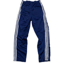 Adidas Vintage Navy and White Trackpant Bottoms (XS)