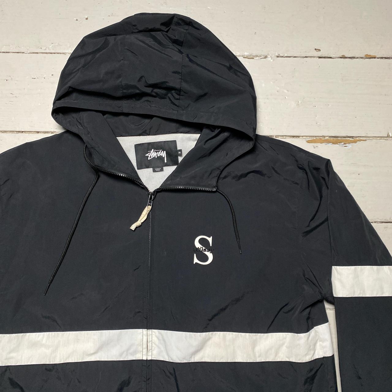 Stussy Black and White Windbreaker Jacket