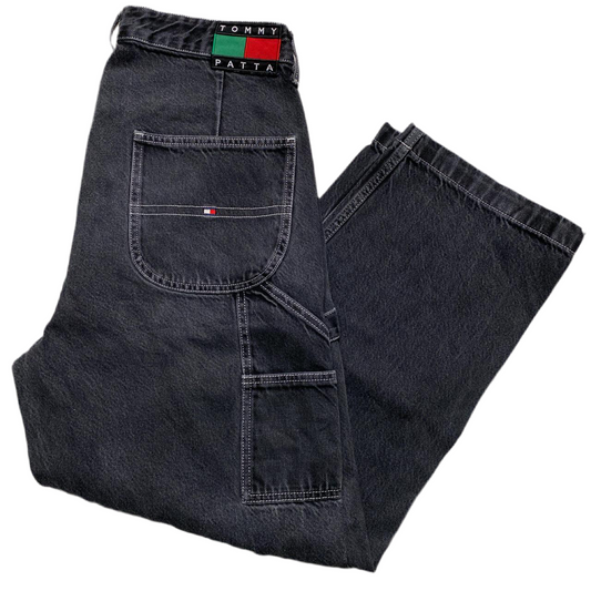 Tommy Hilfiger Patta Carpenter Jeans Grey and White Contrast Stitch (32W)