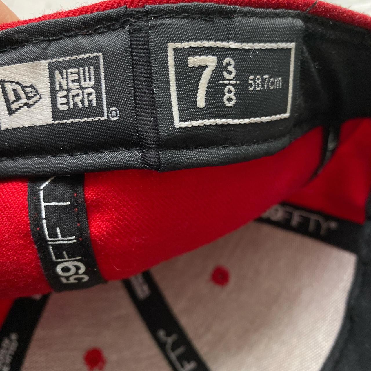LA Dodgers Upside Down LA 59Fifty Fitted Red and White Cap