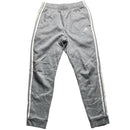 Adidas Grey and White Stripe Joggers (M)