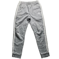 Adidas Grey and White Stripe Joggers (M)