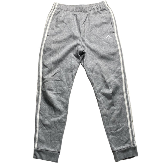 Adidas Grey and White Stripe Joggers (M)