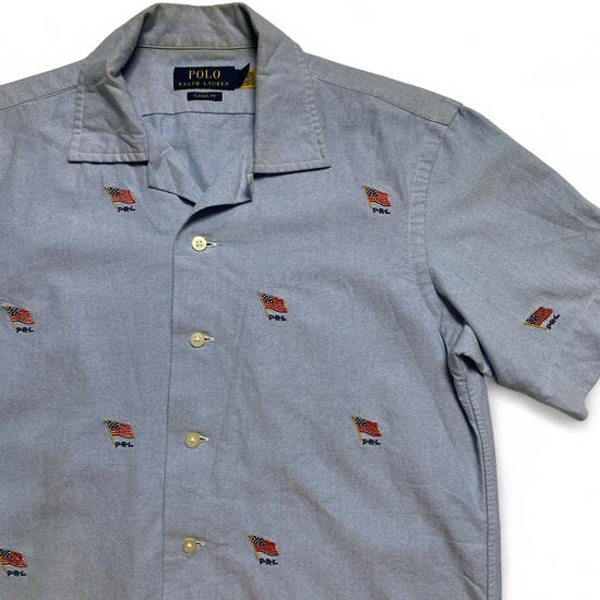 Polo Ralph Lauren USA Light Blue Short Sleeve Shirt (XS)