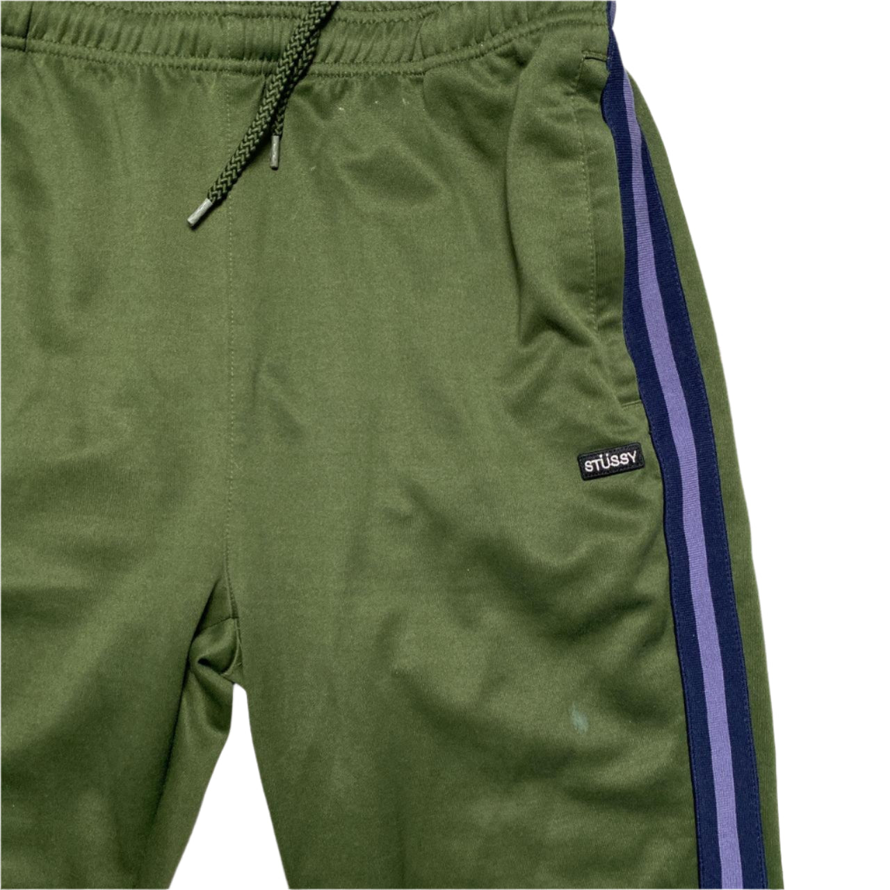 Stussy Green Purple Stripe Trackpant Bottoms (M)