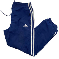 Adidas Navy and White Shell Trackpant Bottoms (L)