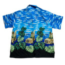Hawaiian Floral Summer Short Sleeve Shirt (XL)