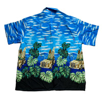 Hawaiian Floral Summer Short Sleeve Shirt (XL)