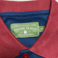 Denim Tears 24 Navy Blue and Brown Polo Shirt (S)