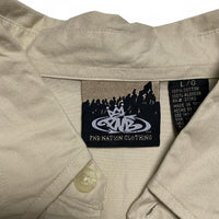 PNB Nation Vintage 90’s Hip Hop Short Sleeve Cream Shirt (L)