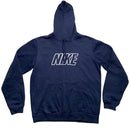 Nike Club Contrast Stitch Navy and White Hoodie (M)