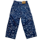 Raw Blue Anarchy All Over Paint Prints Jort Jean Shorts (28W)