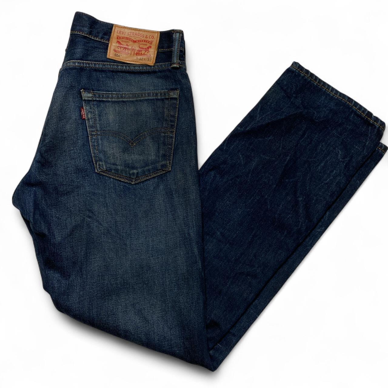 Levis 504 Dark Navy Straight Fit Jeans (32W)